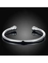 Male Double Bead Bracelet Fashion Modeling Silver Bracelet- Silver, hi-res