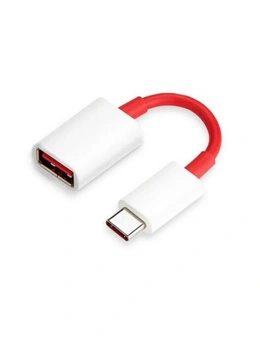 Type C To Usb Otg Cable Adapter For Oneplus 6T / 6 / Oneplus 5T / 5 / 3/ Samsung- Red