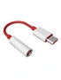 Usb 3.1 Type-C To 3.5Mm Jack Audio Adapter For Oneplus 6T/Oneplus 7/6/5T 2Pcs- Red, hi-res