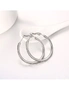Platinum Round Czech Diamond Earrings- Silver, hi-res