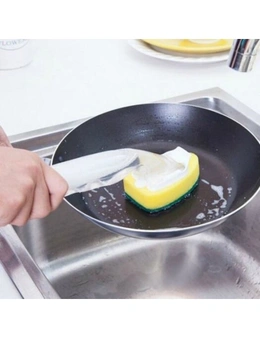 Sponge Kitchen Sink Pot Cleaning Brushes- Deep Green