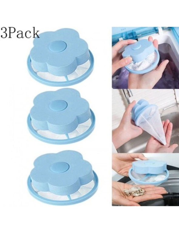 Washing Machine Hair Removal Filter Filter Bag Laundry Bag Hair Removal Ball- Sky Blue, hi-res image number null