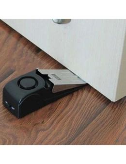 Family Personal Protective Portable Anti-Theft Alarm Smart Door Lock Stop- Black