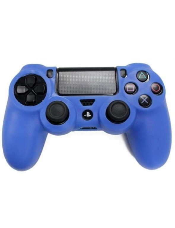 Ps4 Controller Skin Silicone Rubber Protective Grip Case For Sony Playstation 4 Wireless Dualshock Game Controllers- Blue, hi-res image number null