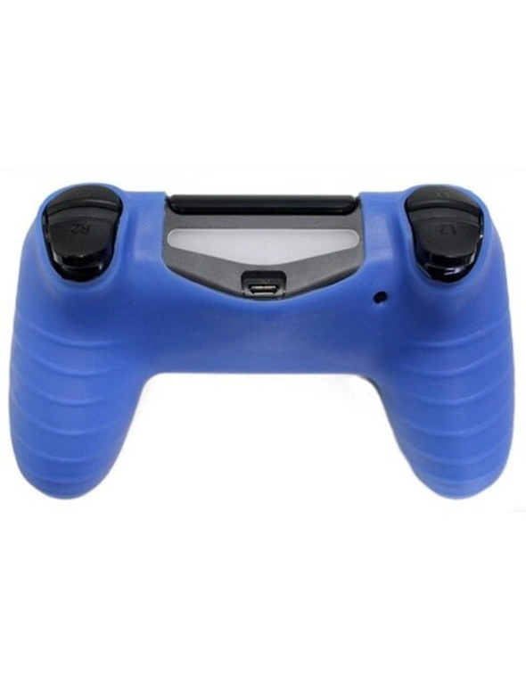 Ps4 Controller Skin Silicone Rubber Protective Grip Case For Sony Playstation 4 Wireless Dualshock Game Controllers- Blue, hi-res image number null