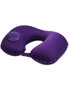 Press Inflatable U-Shaped Outdoor Travel Siesta Car Neck Pillow- Purple, hi-res