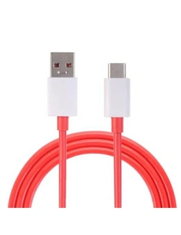 Usb Type-C Super Charge Cable For Oneplus 7 Pro/ Oneplus 7/Oneplus 6T/6/5T- Red