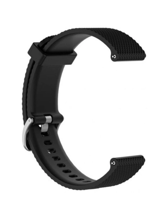 Large Size Soft Silicone Replacement Watch Band For Garmin Vivoactive 3- Black, hi-res image number null