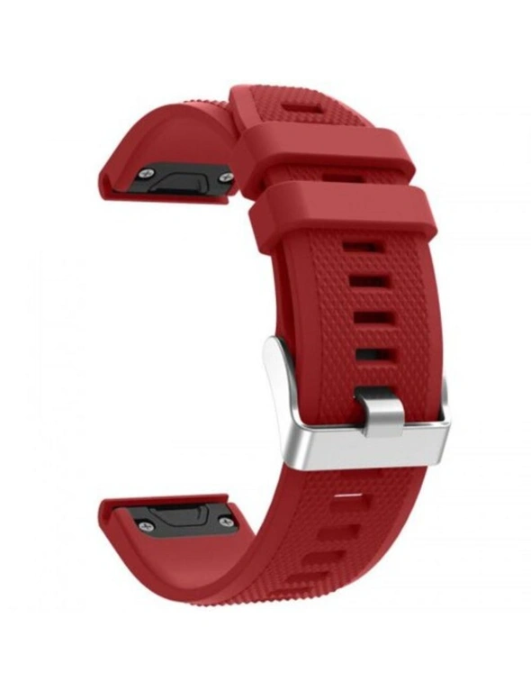 Replacement Silicone Watch Band Wrist Strap For Garmin Fenix 5/Forerunner 935- Red, hi-res image number null