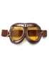 Retro Motorcycle Goggles Glasses Moto Classic Sunglasses For Harley Pilot Steampunk Copper Helmet- Yellow, hi-res
