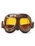Retro Motorcycle Goggles Glasses Moto Classic Sunglasses For Harley Pilot Steampunk Copper Helmet- Yellow, hi-res