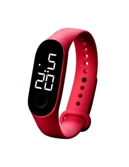 Vdeo-Led Electronic Motion Lighting Sensor Watch Fashion Men And Women Watch Dress Digital Watch- Red