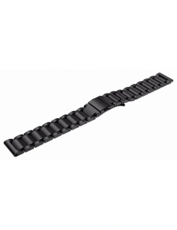 Three Steel Stainless Steel Watches Strap For Amazfit Youth Bit- Black 20Mm, hi-res image number null