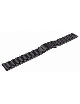Three Steel Stainless Steel Watches Strap For Amazfit Youth Bit- Black 20Mm