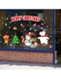 Merry Christmas Animals Pvc Window Wall Sticker- Multi, hi-res