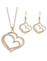 Princess Bride Bridesmaid Romantic Wedding Creative Necklace Earring Set Fashion- Gold, hi-res