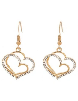 Princess Bride Bridesmaid Romantic Wedding Creative Necklace Earring Set Fashion- Gold