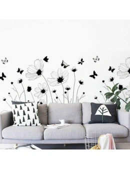 Beautiful Romantic Simple Black Wall Stickeart Decor Mural- Multi