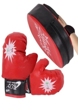 Children Boxing Gloves Punch Mitt Child Fitness Exercise Toy- Boxing Gloves And Punch Mitt