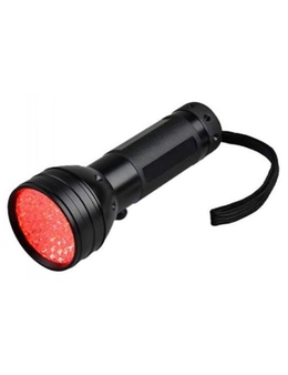 2 Sets of Portable Special Red Light Flashlight Signal Lamp Black - Standard