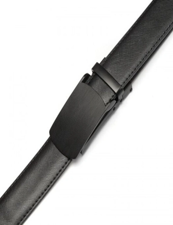 Men's Fashion Urban Business Automatic Buckle Belt- Black 120Cm, hi-res image number null