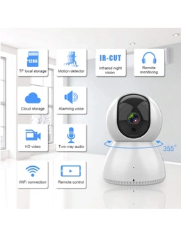 Zx-C23 1080P Smart Wifi Network Ip Camera Ptz Control 360Ã Home Security Baby Monitor Night Version Cctv Surveillance- White