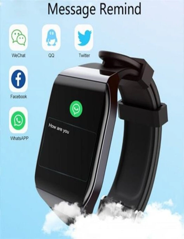 Watch Smart Watch Waterproof Smartwatch Man Women Watches Smart Watch Men Connected Smart Clock- Black, hi-res image number null