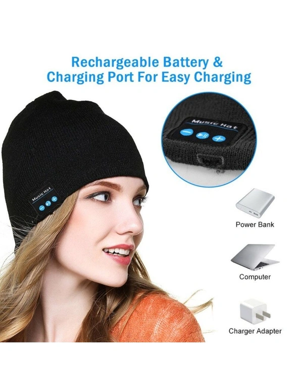 2 Sets of Bluetooth Beanie Hat Wireless Smart - Blue - Standard, hi-res image number null