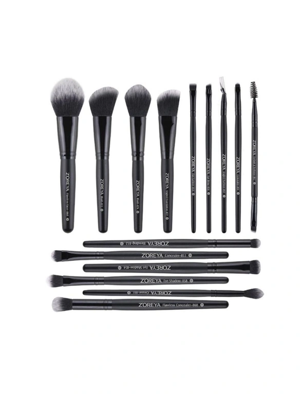 15Pcs Professional Makeup Brush Set Foundation Eye Shadow Beauty Makeup Tool - Standard, hi-res image number null