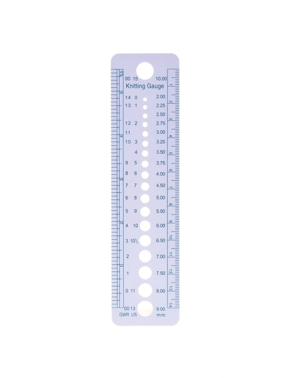 4Pcs Knitting Accessories Uk Us Canada Sizes Needle Gauge Inch Sewing Ruler Tool Cm 2-10Mm Size Measure Sewing Tools Yarn Needle, hi-res image number null