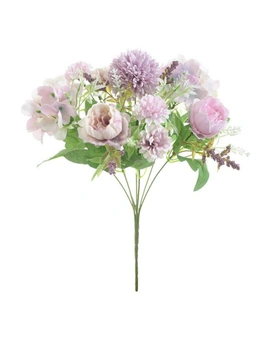 7 European-Style Colorful Peony Artificial Flower Wedding Wedding Road  Home Interior Personality Floral Decoration Light Purple