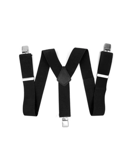 Adjustable Solid Suspenders Y-Shape With 3 Clips For Men And Women