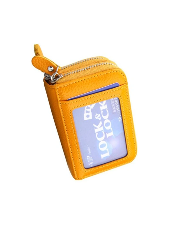 Antimagnetic Organ Card Case Card Holder Rfid Coin Purse Antimagnetic Card Case Credit Card Wallet-3 - Yellow, hi-res image number null