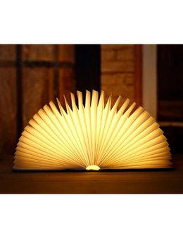 Book Light Folding Book Lamp Night Light Magicfly Usb Rechargable Book Shaped Light 2 Colors Led Table Lamp For Decor-Black - Brown