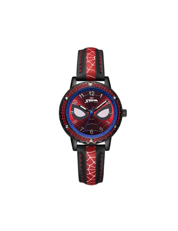 Creative Animated Character Watch Spiderman Watch Cartoon Student Quartz Watch For Children-1 - Red - Spiderman, hi-res image number null