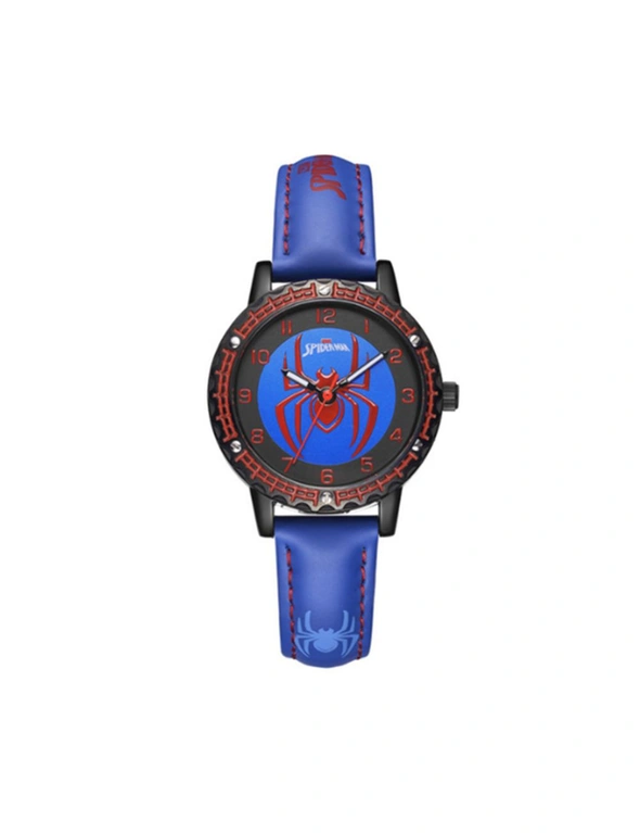 Creative Animated Character Watch Spiderman Watch Cartoon Student Quartz Watch For Children-2 - Blue - Spiderman, hi-res image number null