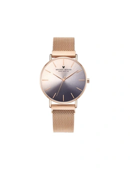 Creative Gradient Color Ladies Watch Magnetic Mesh With Fashion Trend Quartz Watch For Women-2 - Grey Gold