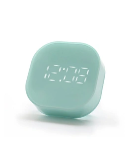 Creative Smart Small Alarm Clock Mini Digital Clock Bedside Luminous Timing Electronic Clock-Green - Green