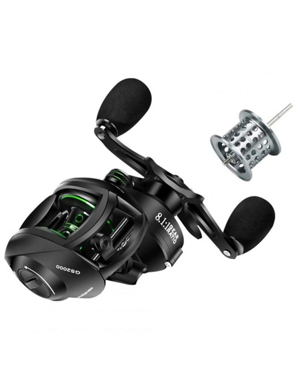 Double-Line Cup Fishing Reel Right Left Hand Wheel Long-Distance Throwing Dripping Wheel Gs Black And Green Models Left Hand Wheel Two Wire Cups, hi-res image number null
