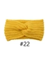 Fashion Knitted Crosshairs Earmuffs Handmade Knitted Headbands Flat Fashion Warm Winter Autumn Hair Accessories For Women-22 - Yellow, hi-res