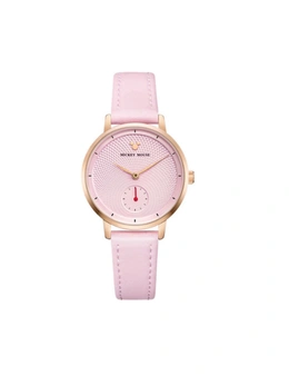 Fashion Trend Quartz Watch Mickey Mouse Belt Shiny Waterproof Watch For Boys And Girls-Pink - Pink