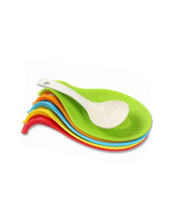Kitchen Silicone Spoon Restflexible Almond-Shapedsilicone Kitchen Utensil Rest Ladle Spoon Holder, hi-res image number null
