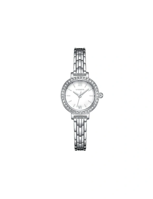 L1059-H Korean Version Of The Bracelet Watch Fashion Simple Quartz Watch Waterproof Female Watch-White, hi-res image number null