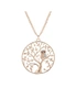 Lady's Necklace Fashion Hollow Life Tree Sweater Chain - Gold, hi-res