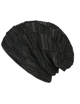 2 Sets of Lined Beanie Skull Cap Hat - Standard