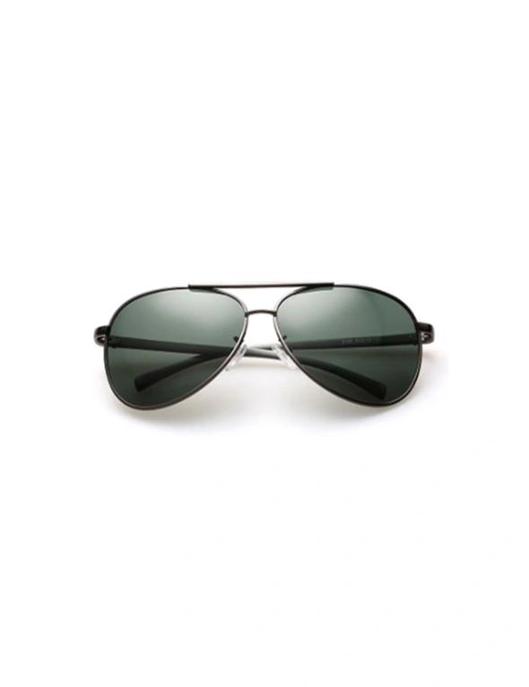 Men Polarized Uv 400 Metal Framed Aviator Sunglasses - Green, hi-res image number null