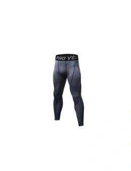 Men's Compression Pants Baselayer Cool Dry Sports Tights Leggings - Grey