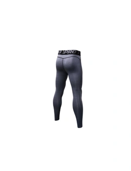 Men's Compression Pants Baselayer Cool Dry Sports Tights Leggings - Grey