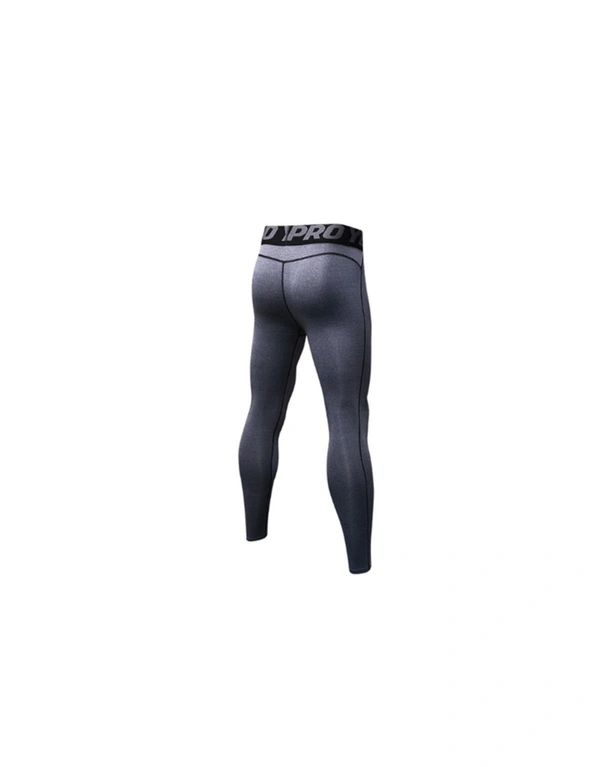 Men's Compression Pants Baselayer Cool Dry Sports Tights Leggings - Grey, hi-res image number null