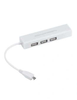 Micro Usb To Network Lan Ethernet Rj45 Adapter With 3 Port Usb 2.0 Hub Adapter Compliant To Micro Usb Interface Version